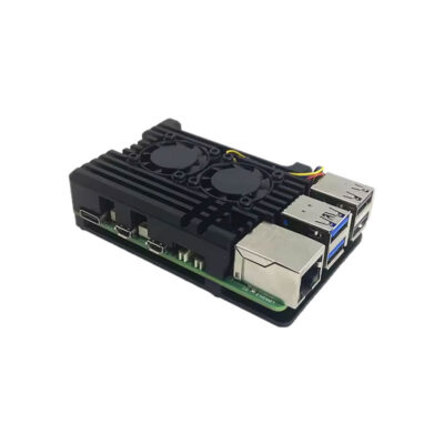 Raspberry Pi 5 Aluminum Case with Fan & Heatsink Cooling